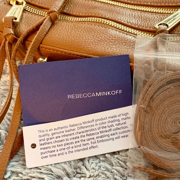 Tan Rebecca Minkoff Mini 5 Zip Crossbody - Picture 7 of 8
